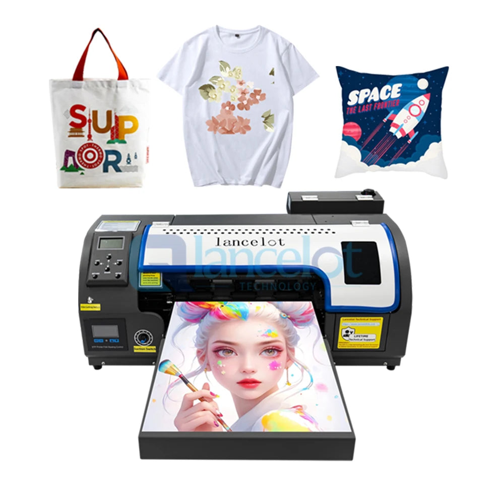 A3 XP600 Lancelot DTF Printing Machine with  Powder Shaker and Integrated All in One Bracket for Custom Tshirt  Heat Transfer