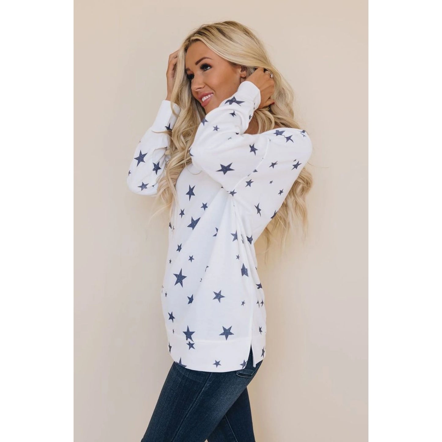 TD Dazzled Star Top for Women Elegant Blouses & Shirts
