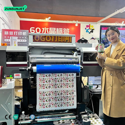 60 Cm Uv Dtf Gold Foil Printer  Printing Ab Glue Varnish Embroidery Printer