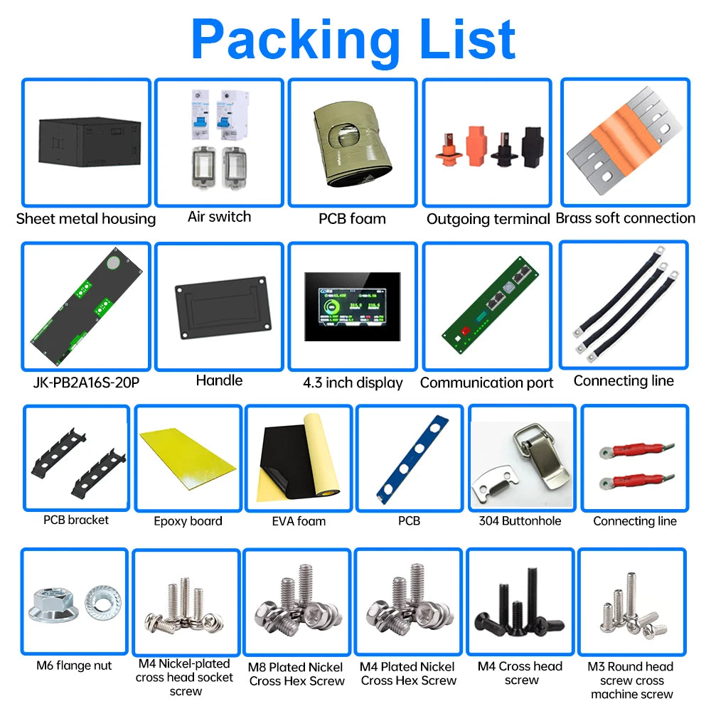 EU Stock Stackable 24V 8S LiFePO4 DIY Box Battery Kit 280/306/314Ah 7KWH JK 200A BMS 10-Year Warranty CE Certified Home Energy