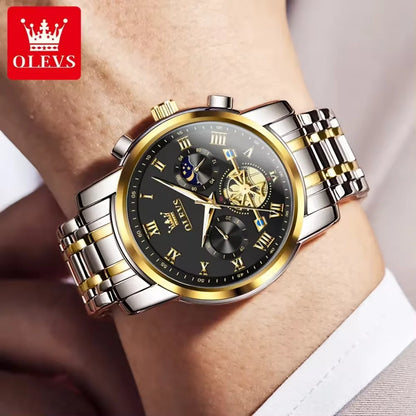 Hot Brand OLEVS Watch 2856 High Quality Men's Quartz Watch Fashion Luminous Hands Chronograph 30M Waterproof Men Watches
