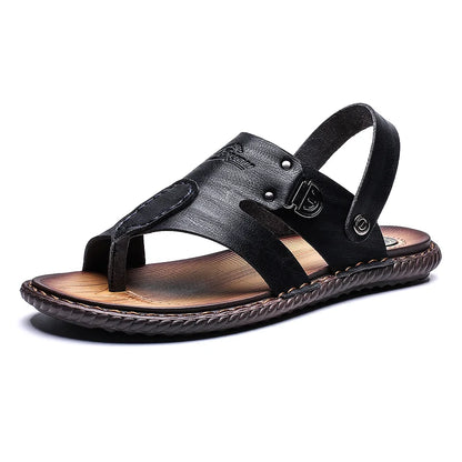 FUQIAO Summer New Style Men's Sandals Leather Soft Bottom Leisure Men Shoes Sandals Recommend Zandalias Para Hombre Verano