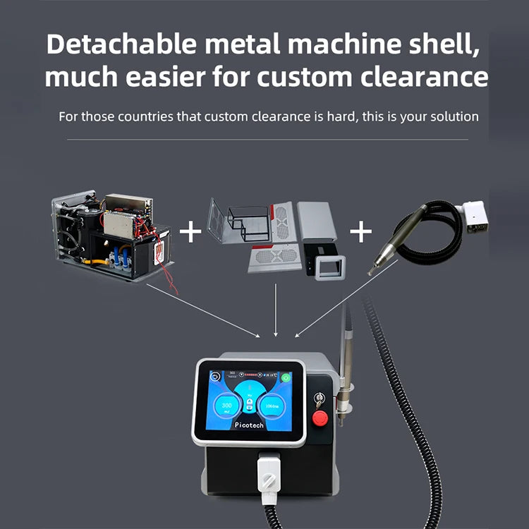 High Picosecond Laser Beauty Machine for Skin Rejuvenation Tattoo Removal Portable ND YAG Effective Removal Wrinkles