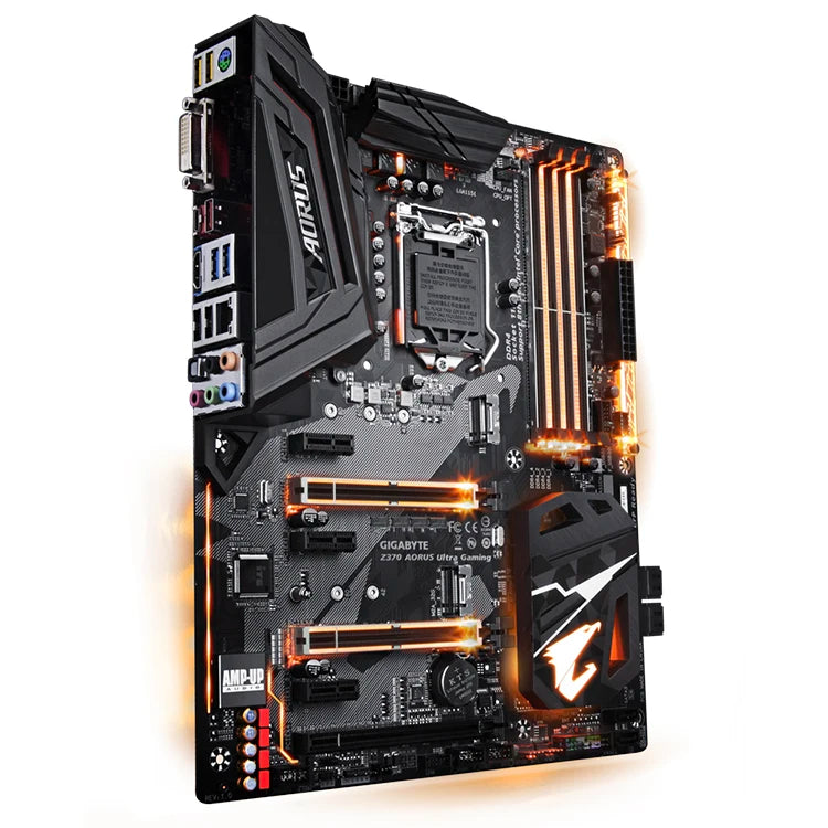 Used GIGABYTE Intel Z370 AORUS ULTRA GAMING WIFI 64GB DDR4 LGA1151 Socket ATX Gaming Motherboard