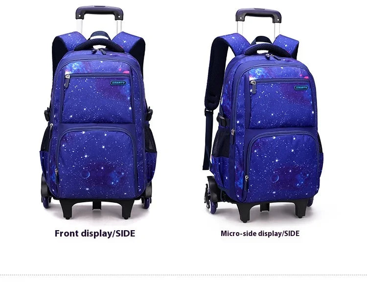 Japanese Korean Student Backpack Large Capacity Multi-Layer Breathable Design Waterproof Stylish Trolley for Stair Climbing