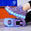 Children's Inline Roller Skates 2-Wheel Removable PU Wheels ABEC-7 Bearings Durable Lightweight