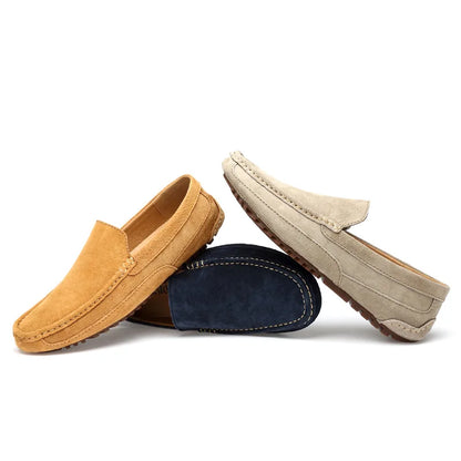 Suede Leather Man Loafers Luxury 2021 Casual Shoes For Men Boat Shoes Handmade Men Slipon Driving Shoes Male Moccasins Zapatos99