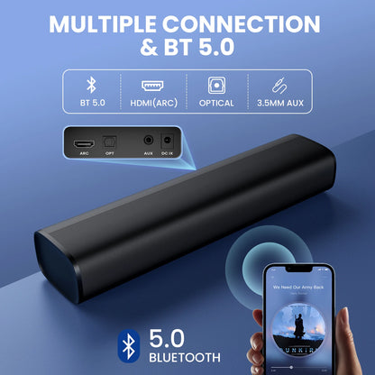 KY-MINI Sound bar for TV Home Theater Soundbar Wireless Speaker with ARC/OPT/AUX/BT/Remote Controls