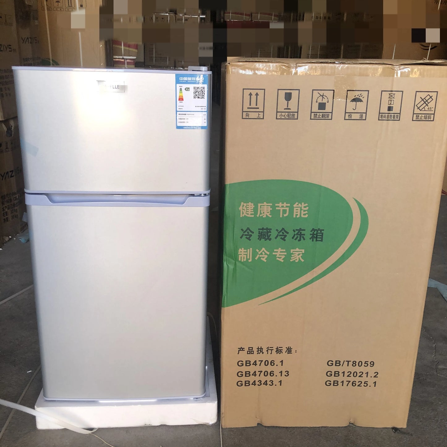 BCD-128 Cooling Fridge Household Top-freezer Double Door Fridges Refrigerator for Homes