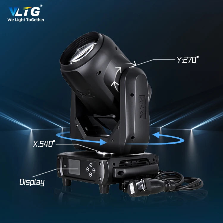VLTG Stage Lights Mini Beam Moving Head Light  380w Beam Dmx512 LED  Sharpy Disco Dj Effect