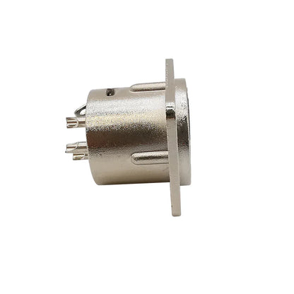 10Pcs XLR 3Pin Male Female Panel Audio Microphone Jack Plug Connector XLR Metal Socket Silver