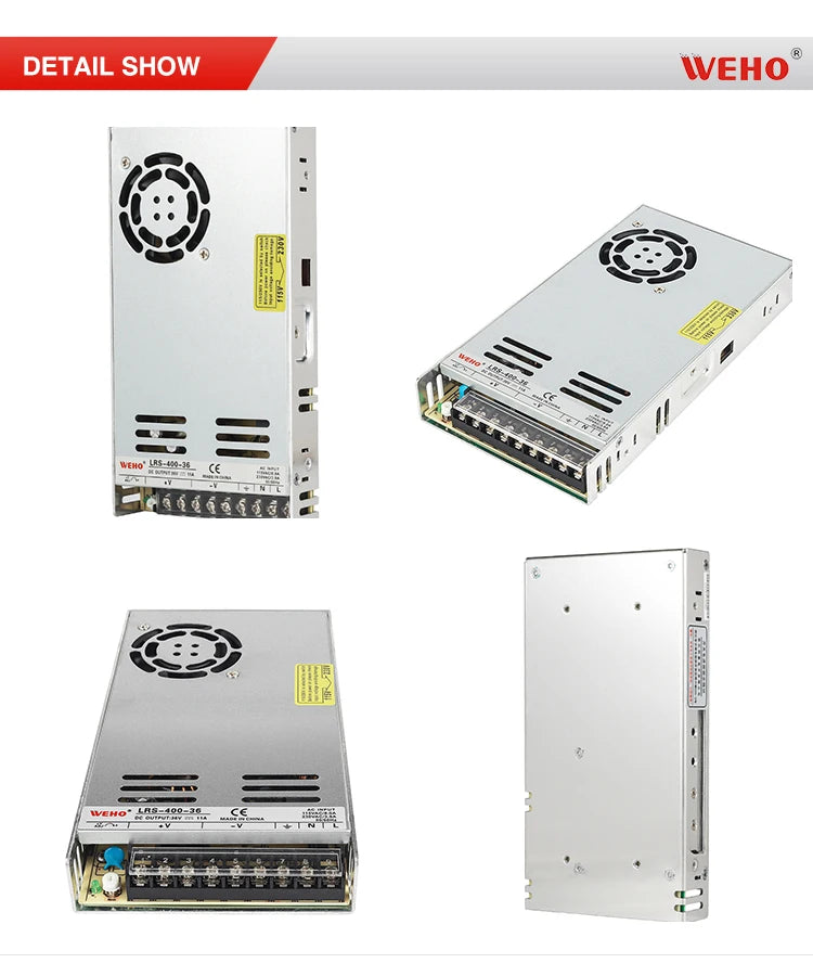 Factory Direct Sale LED Light 36V Ultra-thin DC Power Supply LRS-400-36 11A AC to DC 400W Switching Power Supply