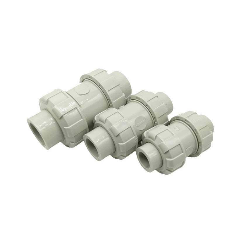 High Quality 1/2inch to 2inch Pph Ball Check Valve Industrial Grade DN15 to DN50 double union socket Pph Check Valves