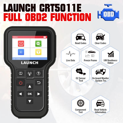 LAUNCH X431 CRT5011E TPMS Tire Pressure Diagnsotic Tool 315MHz 433MHz Sensor Activation Programing Learning Reading OBD2 Scanner