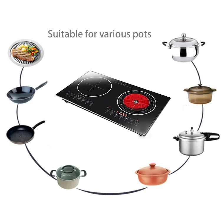 Induction Infrared Stove 4400W Professional Smart Kitchen Electronic Cooker Stove