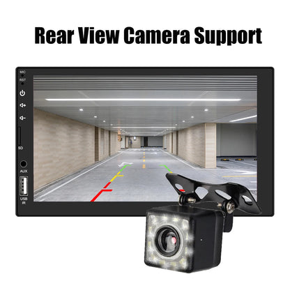 12V Car MP5 Player CarPlay Audio Screen Display Android Car Radio 7 Inch 2Din Stereo FM Transmitter Rear View Monitor Autoradio