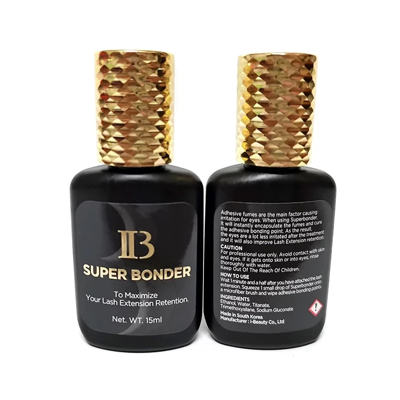 5 Bottles IB Super Bonder Eyelash Extension Glue 15ml IB Primer Professional Clear False Lash Adhesive Makeup Tools Wholesale