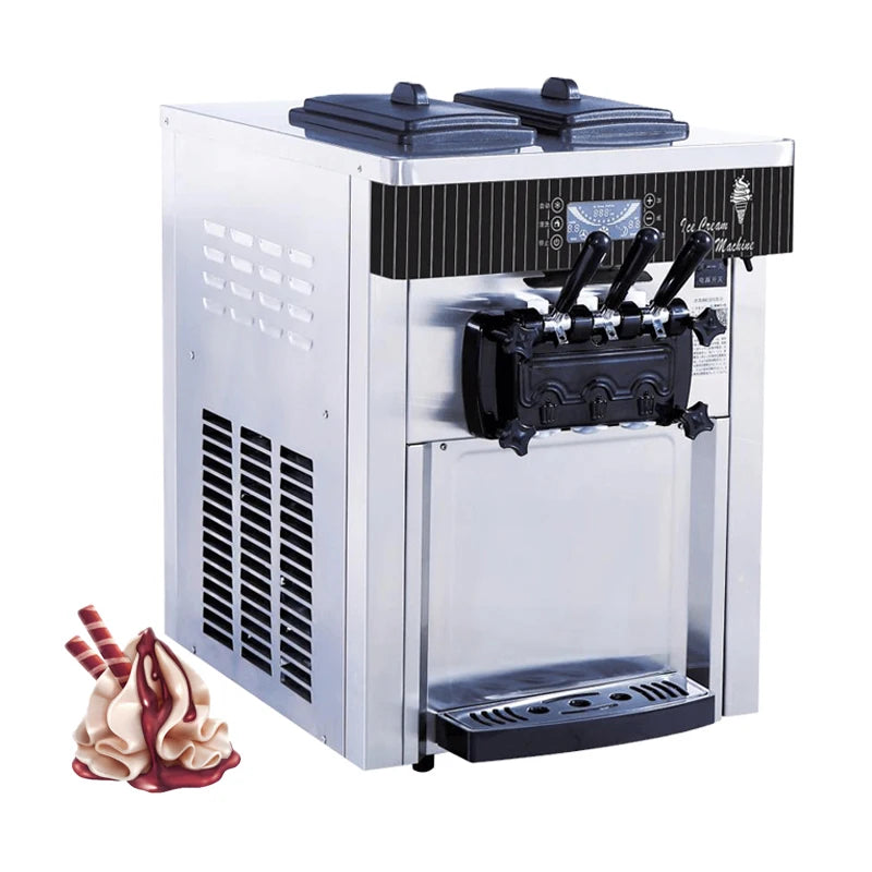 Diy Commercial Tabletop Ice Cream Maker Machine for Home Soft Serve Countertop Hot Selling Small 3 Flavors Kids Yogurt Maker