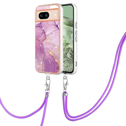 Shockproof Mobile Phone Case for Motorola Moto G14 G54 G84 IMD Marble Shell Cover Lanyard