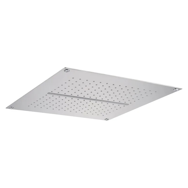 Luxury Brass Rainfall Shower Panel Rain Spa Head Polished Chrome Ceiling Faucets Diverter Ceramic Valve Core Rain Spray Pattern