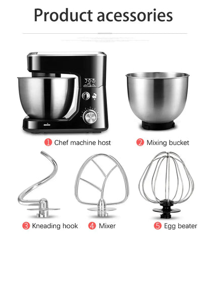 AC220-240V 50-60HZ 600W POWER 4L bowl Powerful home use mini food mixer hand mixer stand mixer Polupar Dough Cream Mixer muliuse