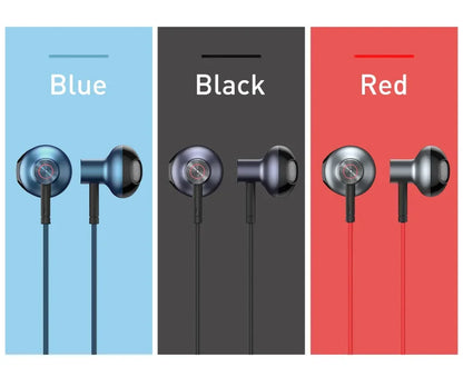 Baseus H19 Wired Earphones 6D Stereo Bass Headphone In-Ear 3.5mm Jack Headset with MIC for Xiaomi Samsung iPhone 6 Earbuds