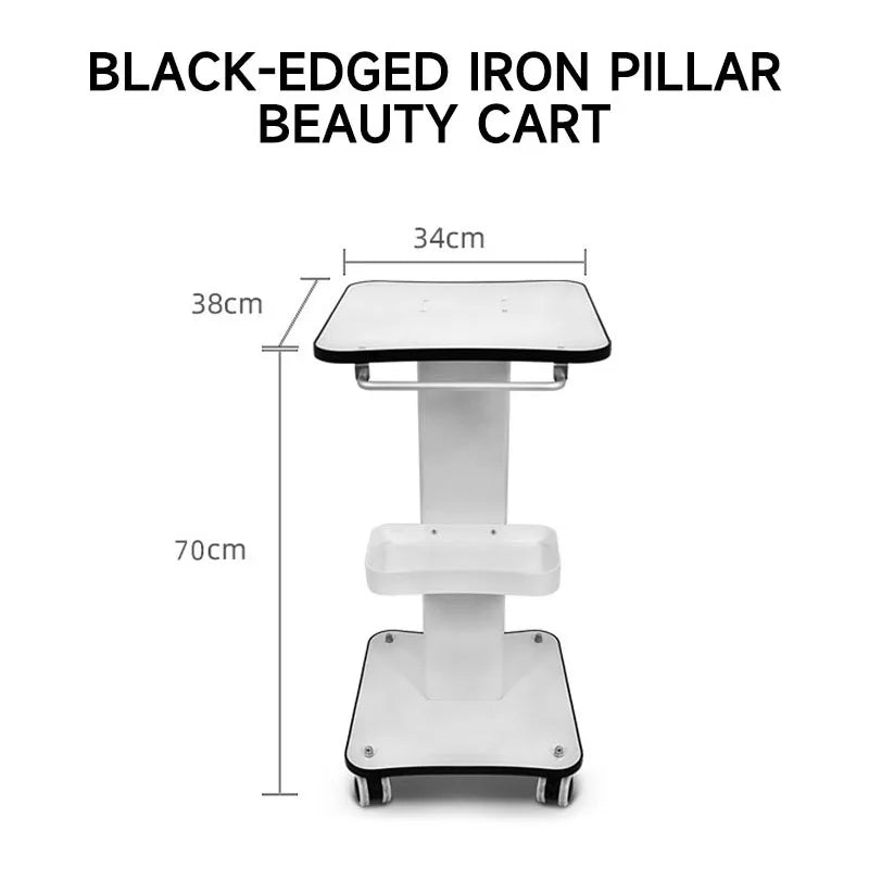 Standing Beauty Salon Trolley Cart with 4 Wheels Waterproof Plastic Material for Multipurpose Use in Living Room
