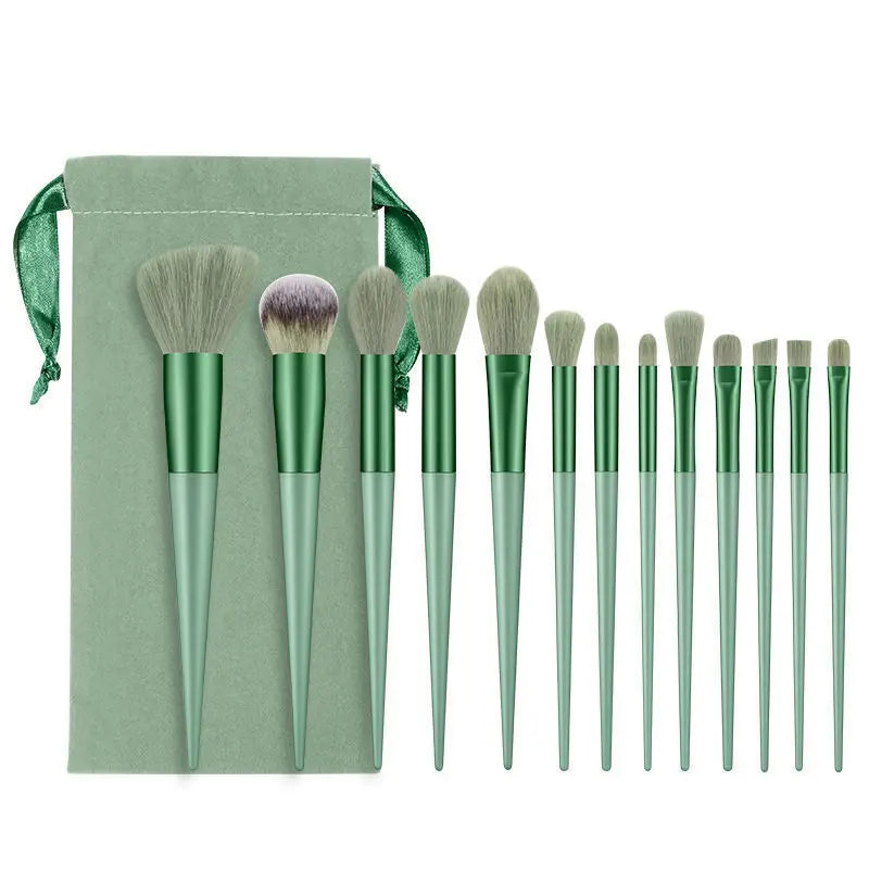 Custom Logo 13pcs Makeup Brushes Set Foundation Powder Eye Shadows Makeup Brush with Cosmetic Storage Bag