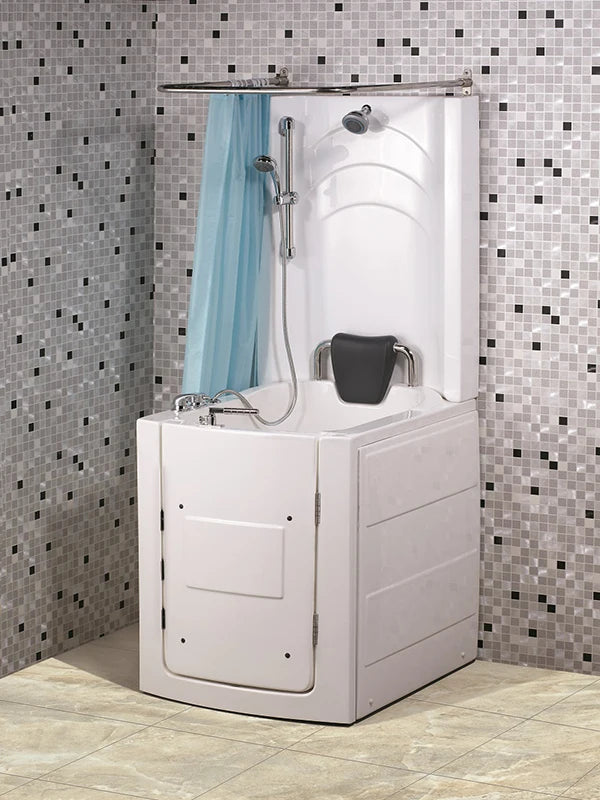 Modern Apron Installation Fiberglass Composites Door-In Walk-In Shower Combo Bathtub for Elderly with Soaking Function