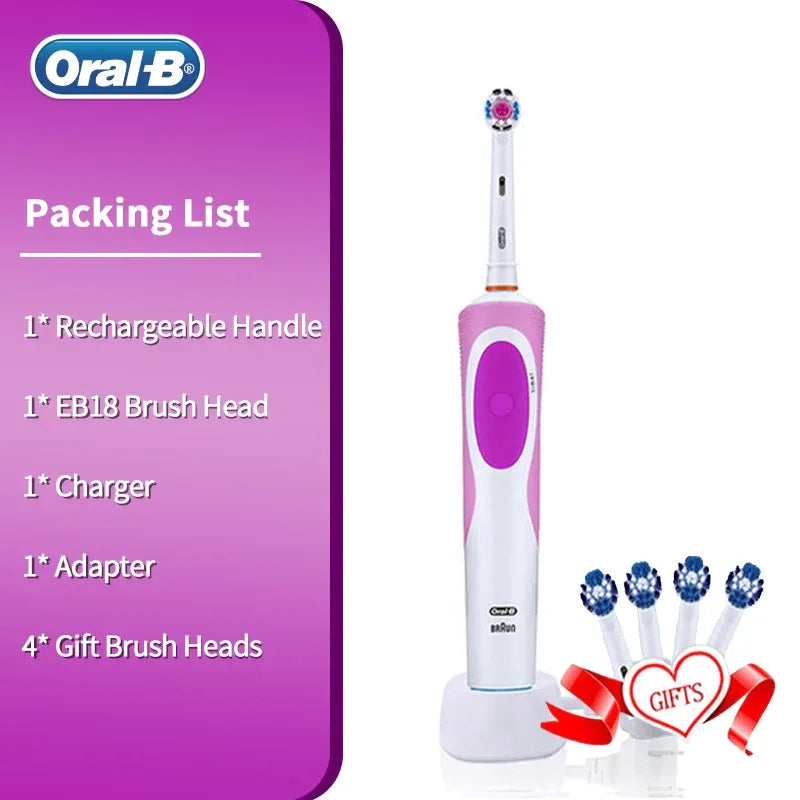 Oral B Electric Toothbrush Vitality Model Tooth Brush D12 Rotation Clean Teeth Rechargeable Brush Removel Plaque White Teeth
