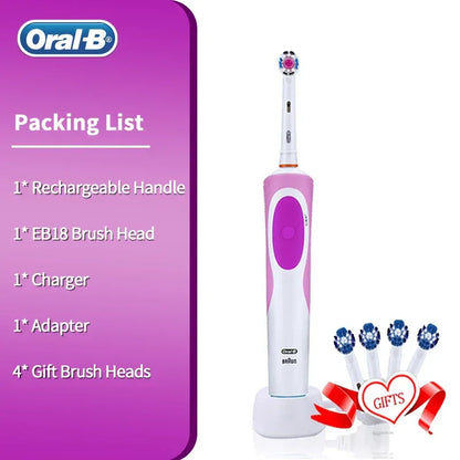 Oral B Electric Toothbrush Vitality Model Tooth Brush D12 Rotation Clean Teeth Rechargeable Brush Removel Plaque White Teeth