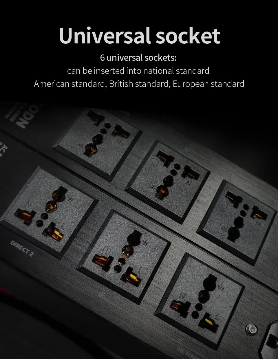 TODN Audio Noise AC Power Filter Power Conditioner Power Purifier Surge Protection with EU Outlets Power Strip