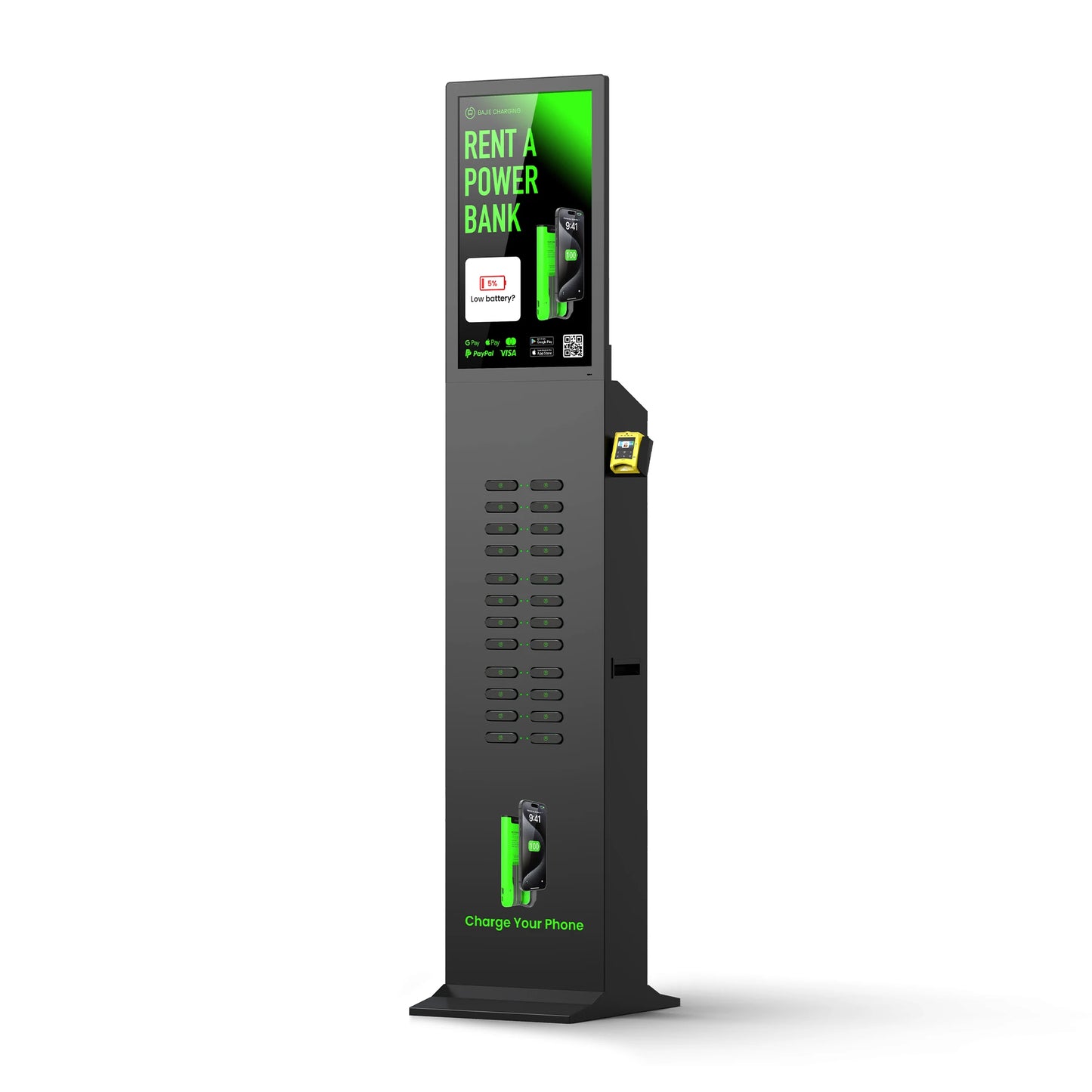 24 Slot Fast Charging Station Rental Electric PD Function Type-C Port Power Bank Docking Station Charge  Vending Machine