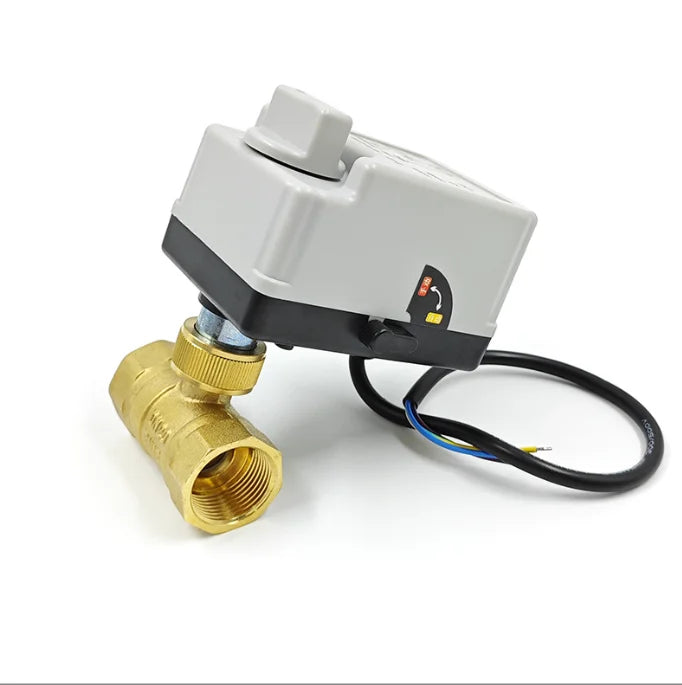 DC12V/24V AC220V Electric Hand Self-Integrated Medium Temperature Control Brass Three-Wire Two-Control Valve 1" Inch OEM by PDG ibma