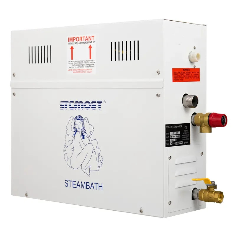 Modern 6KW 9KW Stainless Steel Sauna Steam Generator Wet Steam Bath Machine with Computer Control Panel for Home 2 People