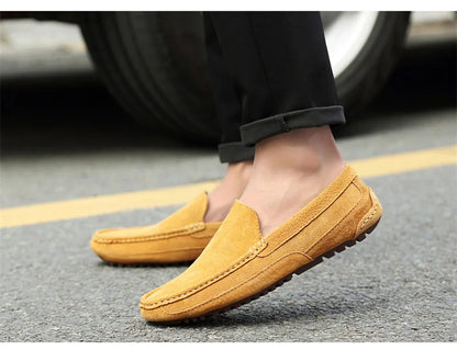 Suede Leather Man Loafers Luxury 2021 Casual Shoes For Men Boat Shoes Handmade Men Slipon Driving Shoes Male Moccasins Zapatos99