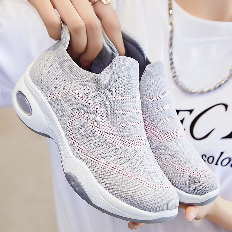 Women's Casual Sneakers Comfortable Breathable Boat Shoes Flats Disposable Zapatos De Mujer