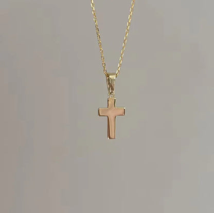 Minimalist 0.12ctw Moissanite Pave Cross Necklace Christian Religious Pendant 14K Gold Plated Cross Charm for Party Occasions