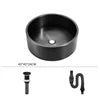 Modern Hotel Vanity Vessel Sink Stainless Steel Brushed Pop Drain Featuring Stylish Single Hole Drainer Easy Clean Eco-Friendly
