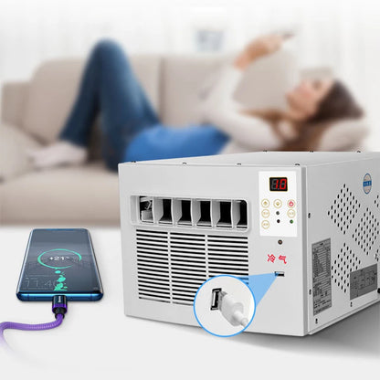 220V Mobile Small Air Conditioner 7m²Space Drainage-free Remote Control Power Saving Mini Cooling Heating Air Refrigerator 400W