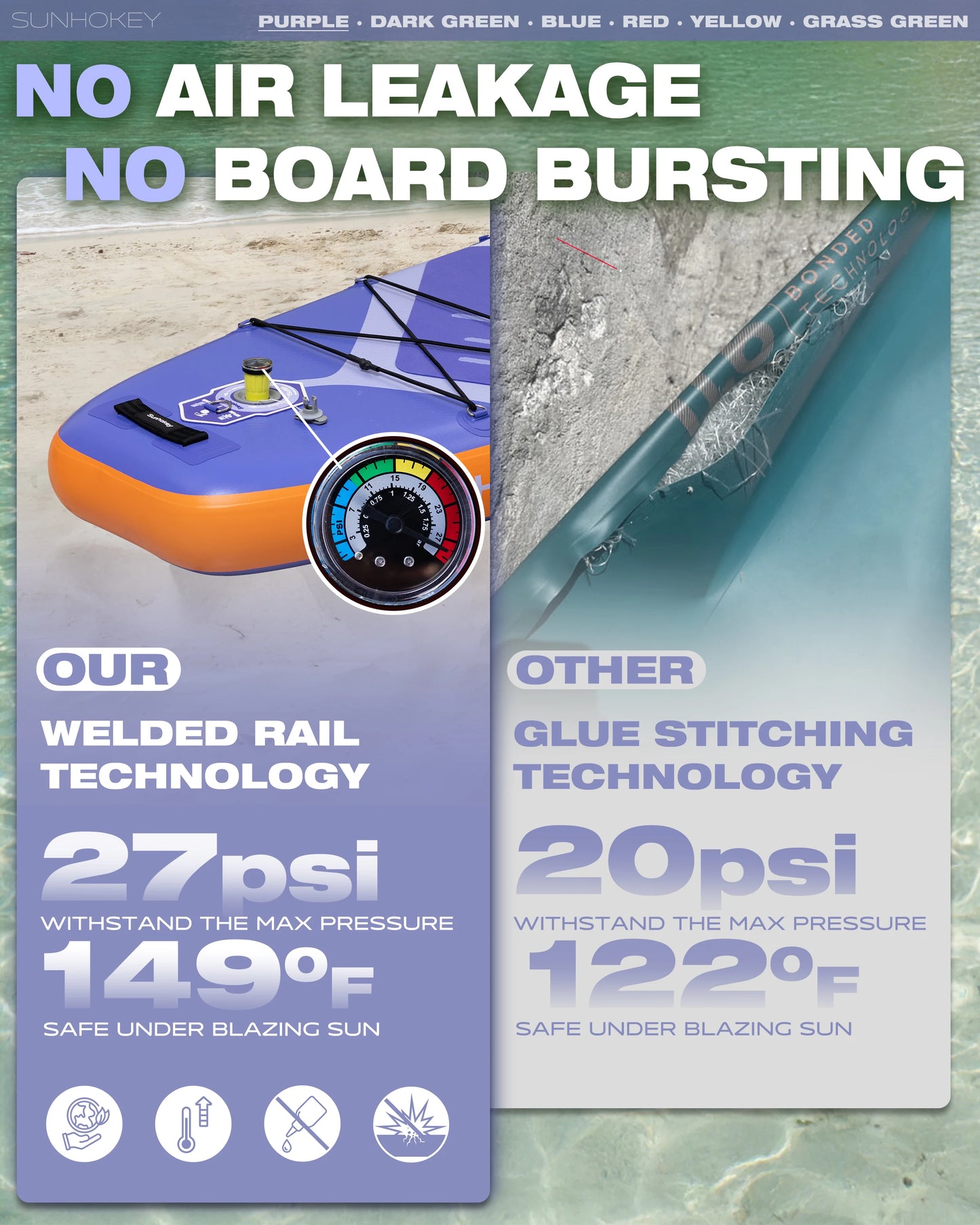 EU Warehouse in Stock sup Board Free Shipping Tabla De Paddle Surf Inflatable Stand up Paddle Board Purple Surfboard for Unisex