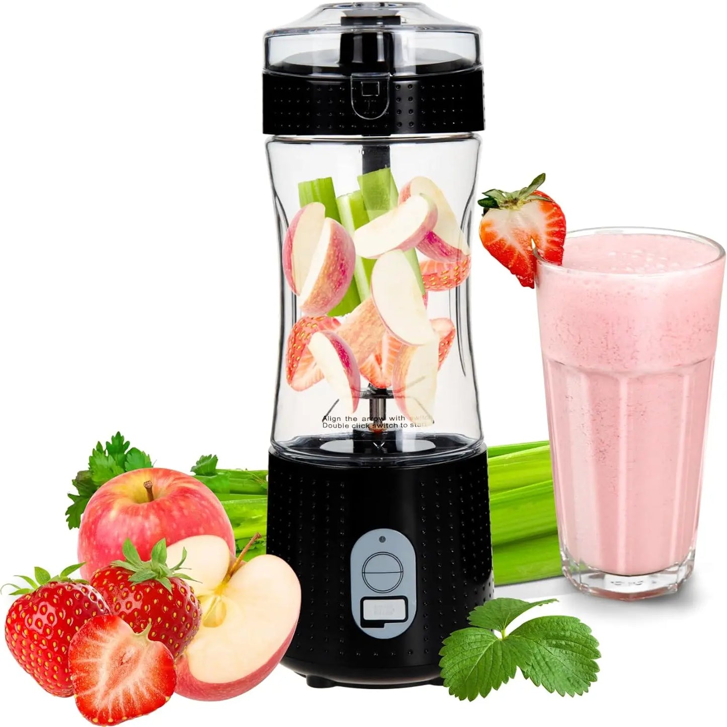 2024 Hot Sale DENORGIN A1 Portable Juicer Blender 350ml USB & Battery Operated Household Use with LFGB CE ROHS Certifications