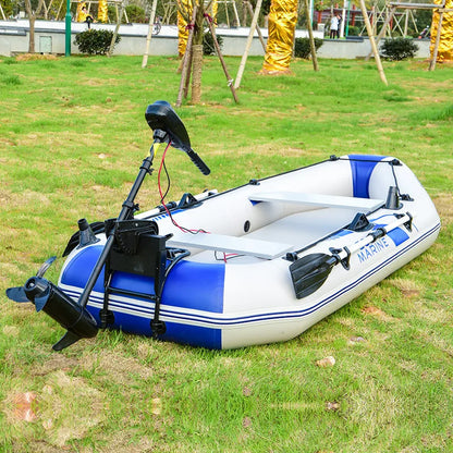 Solar Marine 3 Person 2.3 M Fishing Boat PVC Rowing Boats Air Mat Bottom Inflatable Pontoon Kayak Dinghies with Mount Bracket