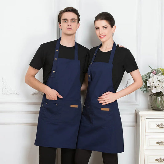Black Apron Bartender Beauty Salon Supermarket BBQ Sleeveless Waist Catering Kitchen Work Apron Kitchen Accessories