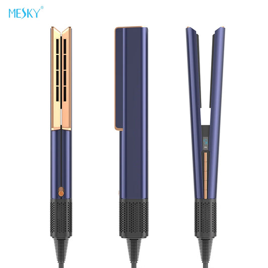 2024 New Negative Ion Airflow Straightening Drying 2 in 1 Professional Hair Dryer Straightener by PDG ibma