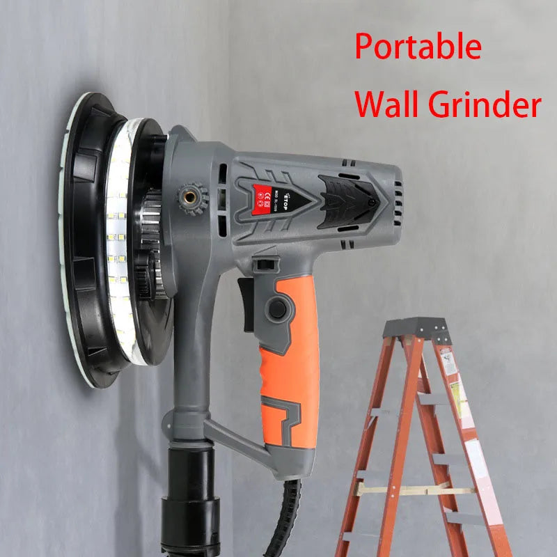 Power Wall Sanding Tools 1250W Wall Grinder Dust-free Wall Sander Portable Putty Grinding Machine 180mm Electric Drywall Sander