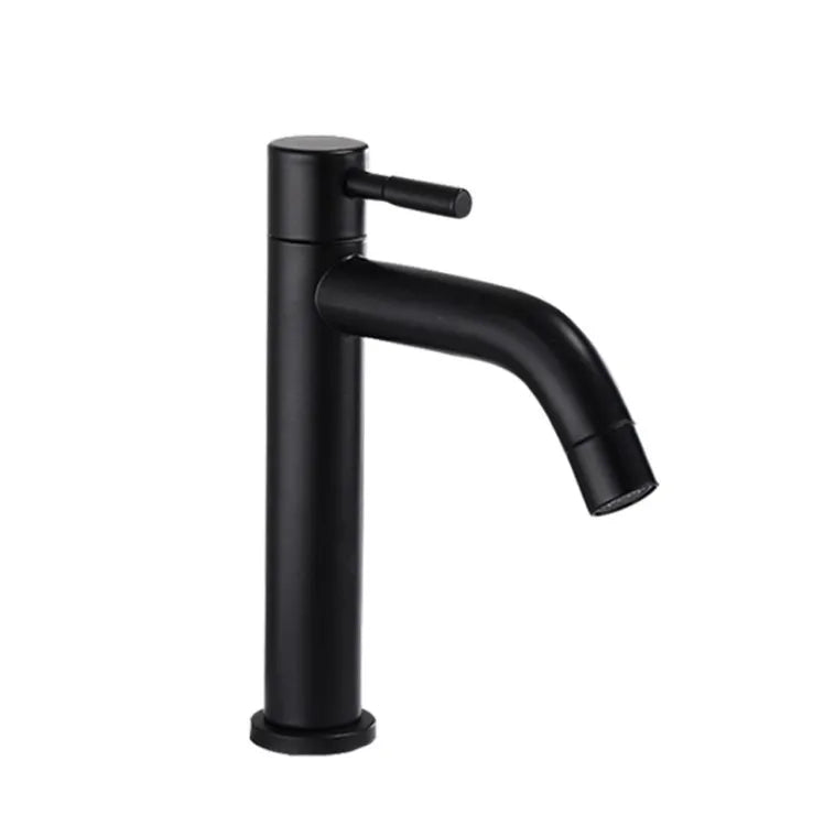 Stainless Steel 304 Basin Faucet Single Cold Water Faucet Tap Single Handle Bathroom Wash Basin Faucet