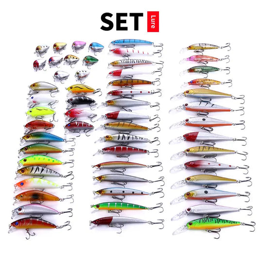 Wholesale 56pcs Mix Lure Kits Minnow Crankbait Group Fishing Lure for Bulk Sale by PDG ibma