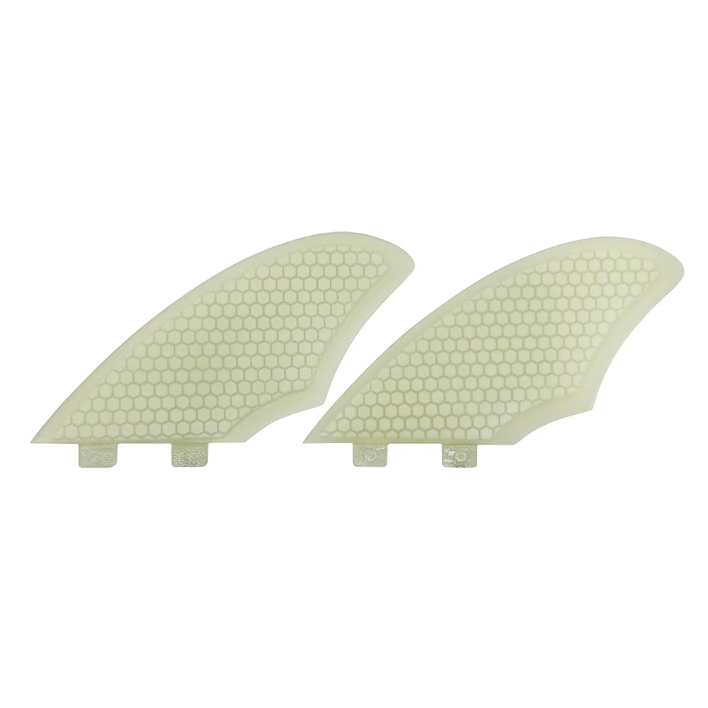 Wholesales Grey/Clear FK Honeycomb Fiberglass Double Tabs Surfboard Fins
