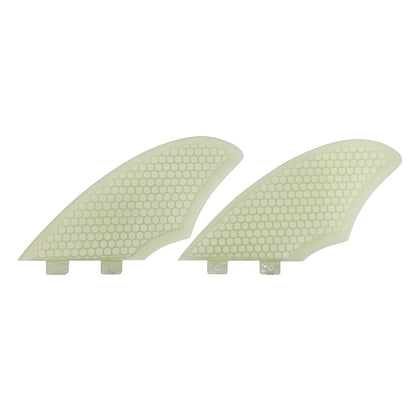 Wholesales Grey/Clear FK Honeycomb Fiberglass Double Tabs Surfboard Fins